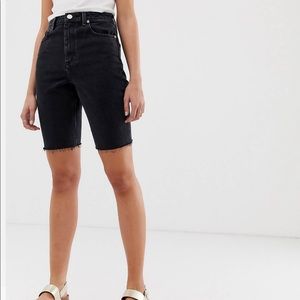 ASOS denim shorts in washed black